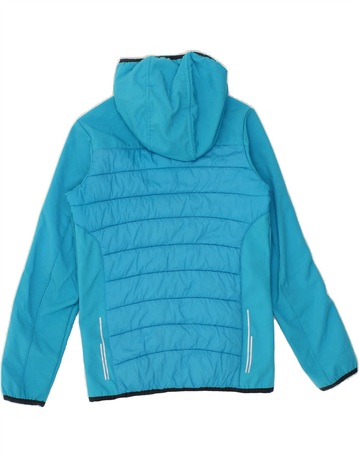 CMP Girls Hooded Padded Jacket 11-12 Years Blue Polyester Vintage CMP and Second-Hand CMP from Messina Hembry 