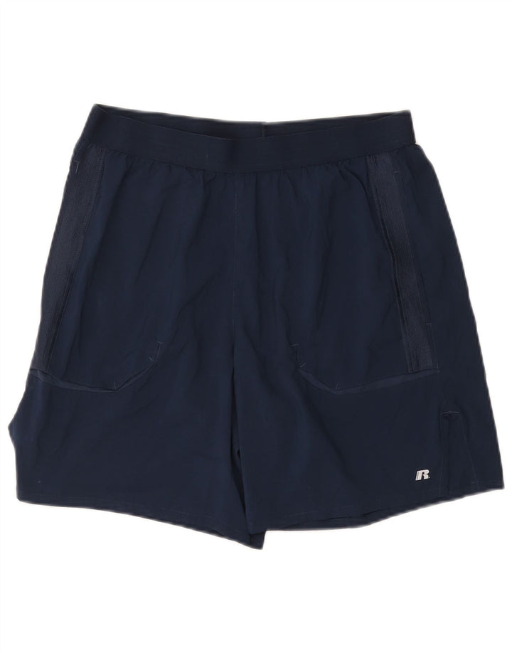 RUSSELL ATHLETIC Mens Dri-Power Sport Shorts Medium Navy Blue