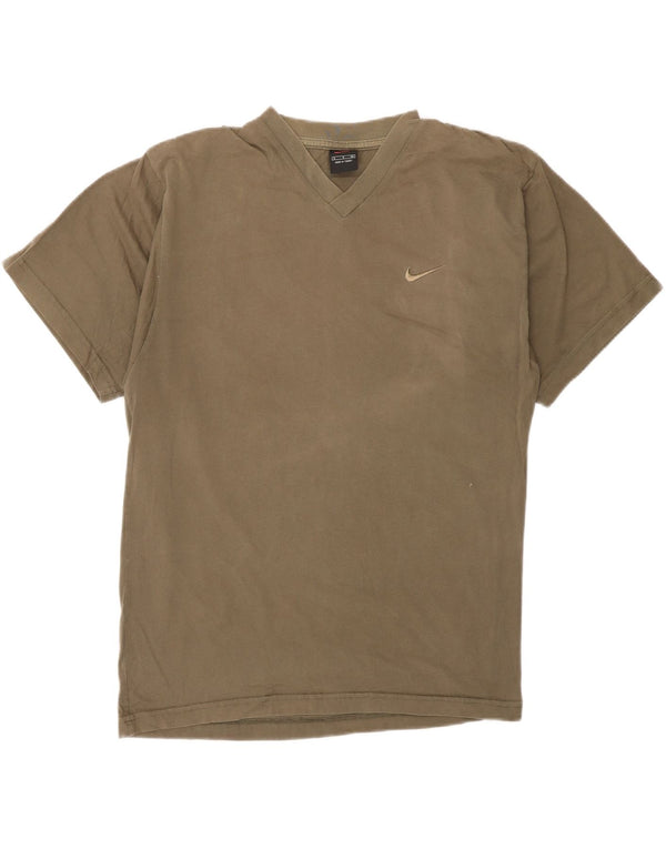 NIKE Mens T-Shirt Top Small Khaki