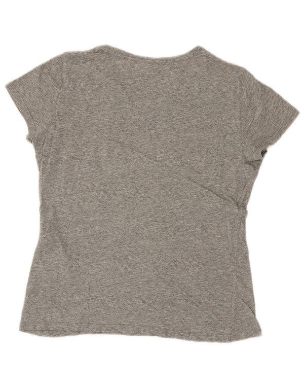 Levi's Womens Graphic T-Shirt Top UK 12 Medium Grey Flecked Cotton