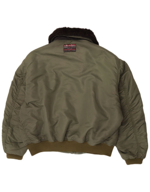 Carrera Mens Bomber Jacket UK 40 Large Khaki Colourblock Polyamide