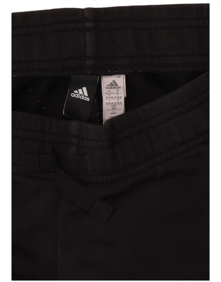 ADIDAS Mens Graphic Bermuda Sport Shorts UK 12/14 Medium  Black Cotton