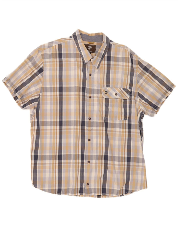 Timberland Mens Earthkeepers Short Sleeve Shirt 2XL Multicoloured Check