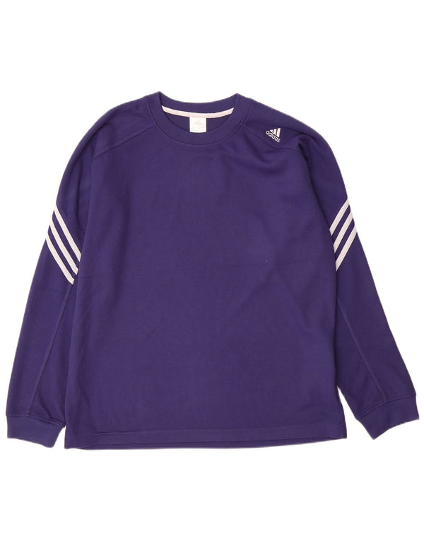Adidas Mens Top Long Sleeve Medium Purple Polyester