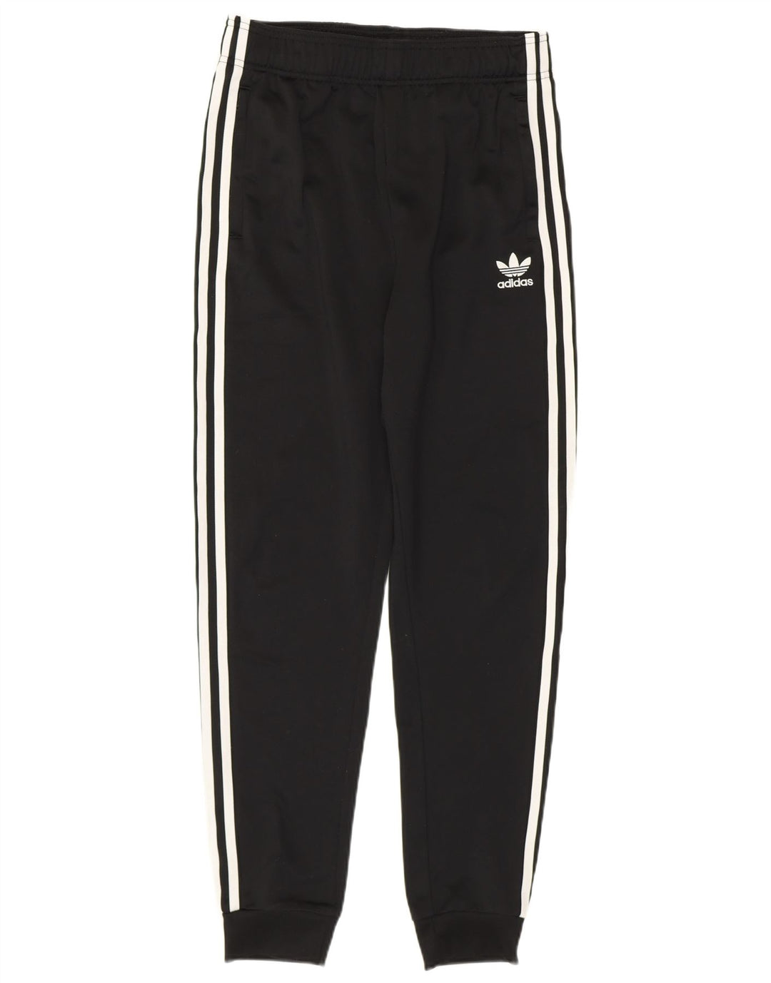 ADIDAS Boys Tracksuit Trousers Joggers 14-15 Years Black Striped Polyester