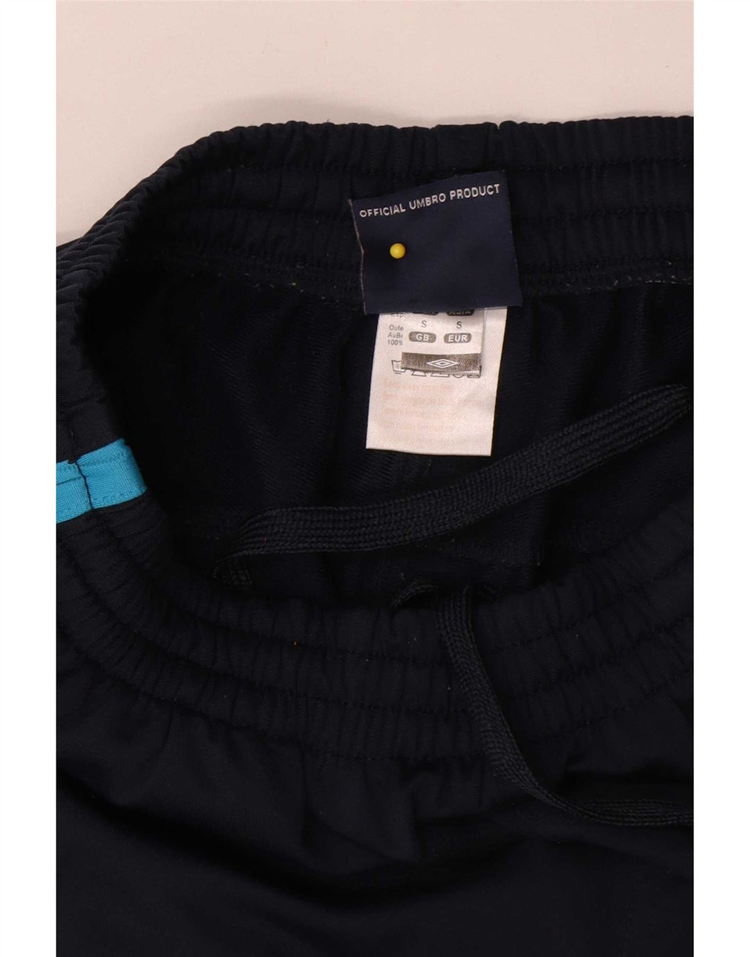 Umbro Mens Tracksuit Trousers Small Navy Blue Colourblock Polyester