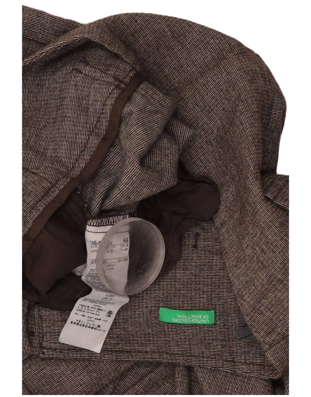 BENETTON Womens Casual Shorts IT 42 Medium W30  Grey Wool