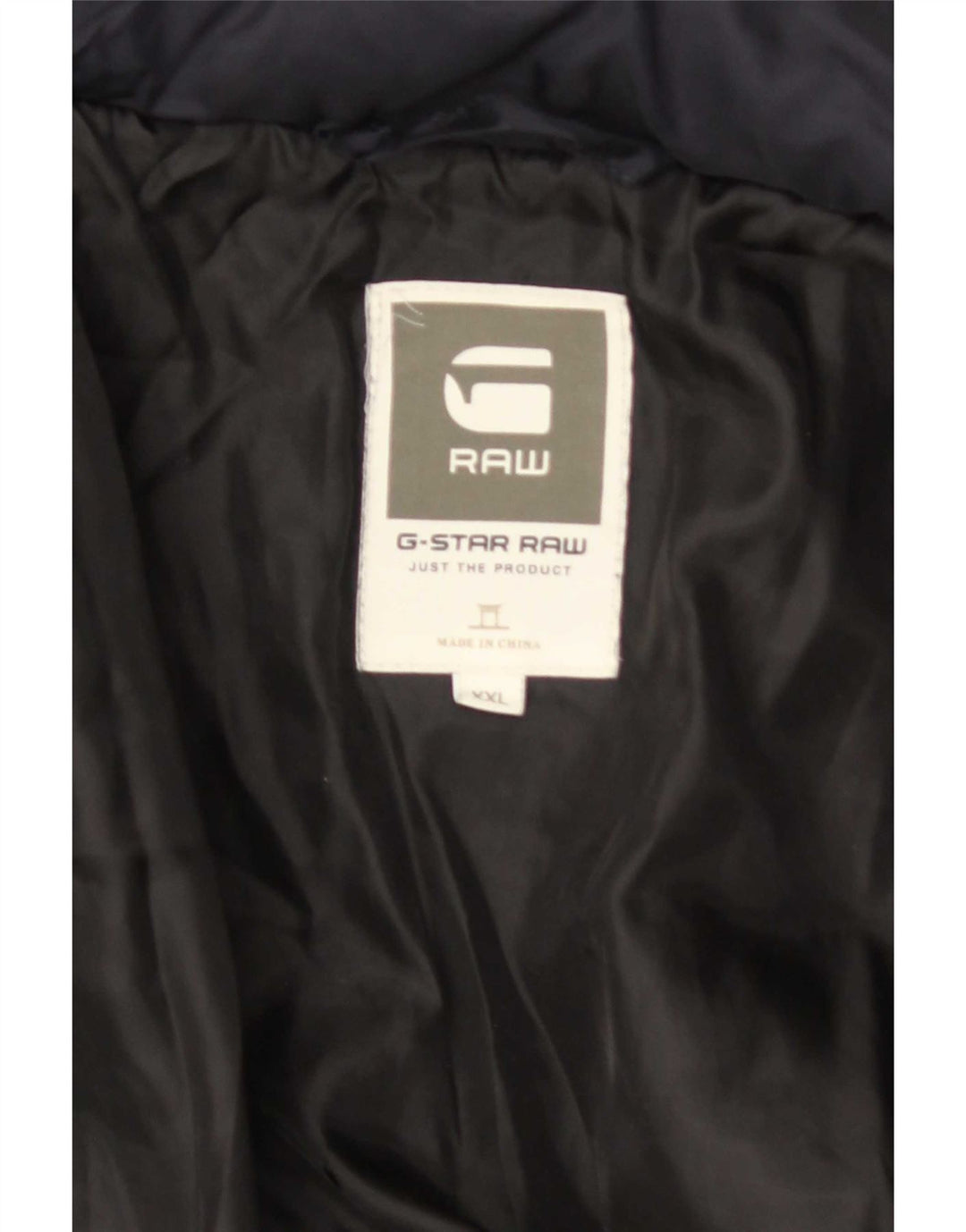 G-Star Mens Padded Jacket UK 44 2XL Navy Blue Polyester