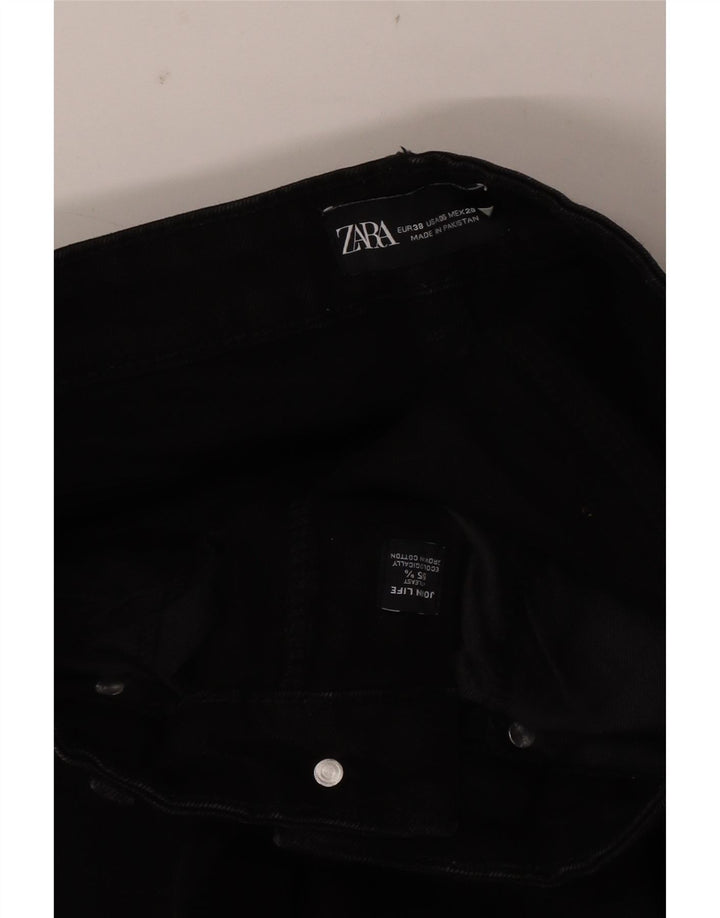 Zara Womens Flared Jeans EU 38 Small W28 L26 Black Cotton