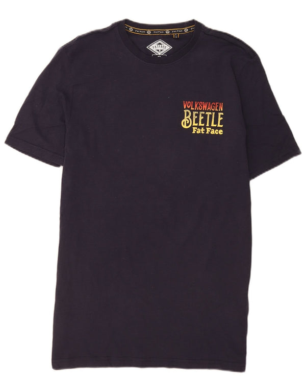 Fat Face Mens Graphic T-Shirt Top Medium Navy Blue Cotton