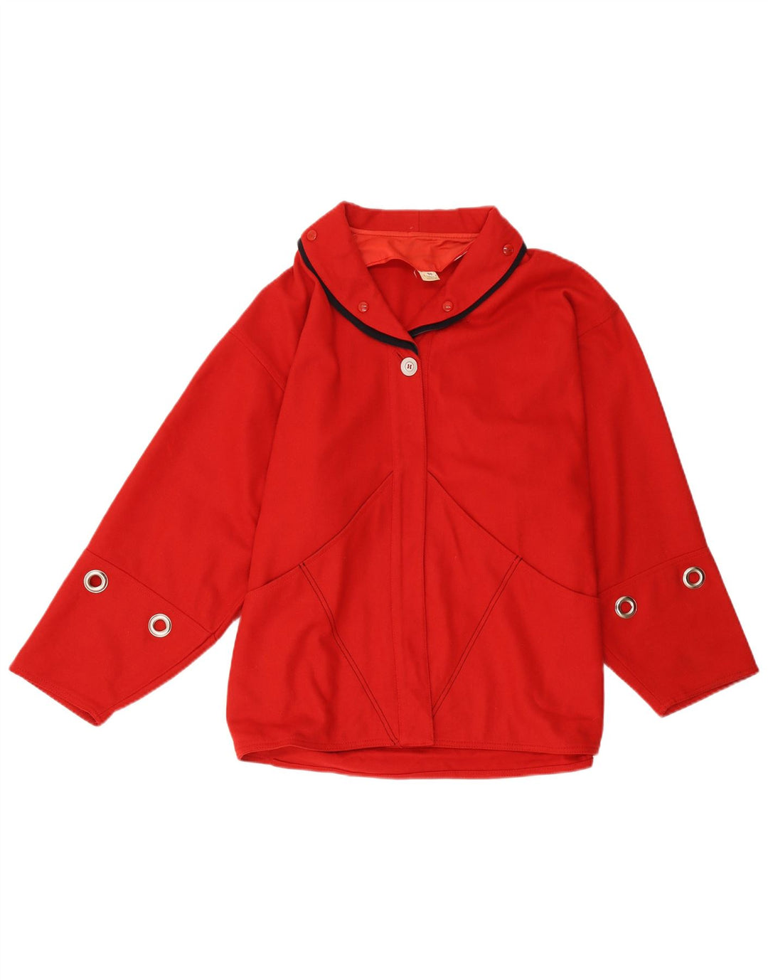 Vintage Womens Bomber Jacket IT 44 Medium Red Wool
