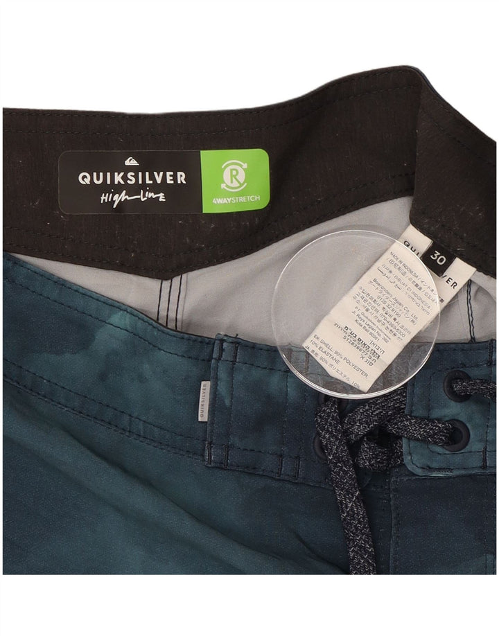 Quiksilver Mens Swimming Shorts Medium Multicoloured Striped Polyester
