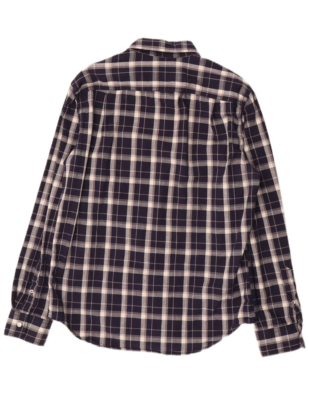 American Eagle Mens Shirt Medium Navy Blue Check Cotton