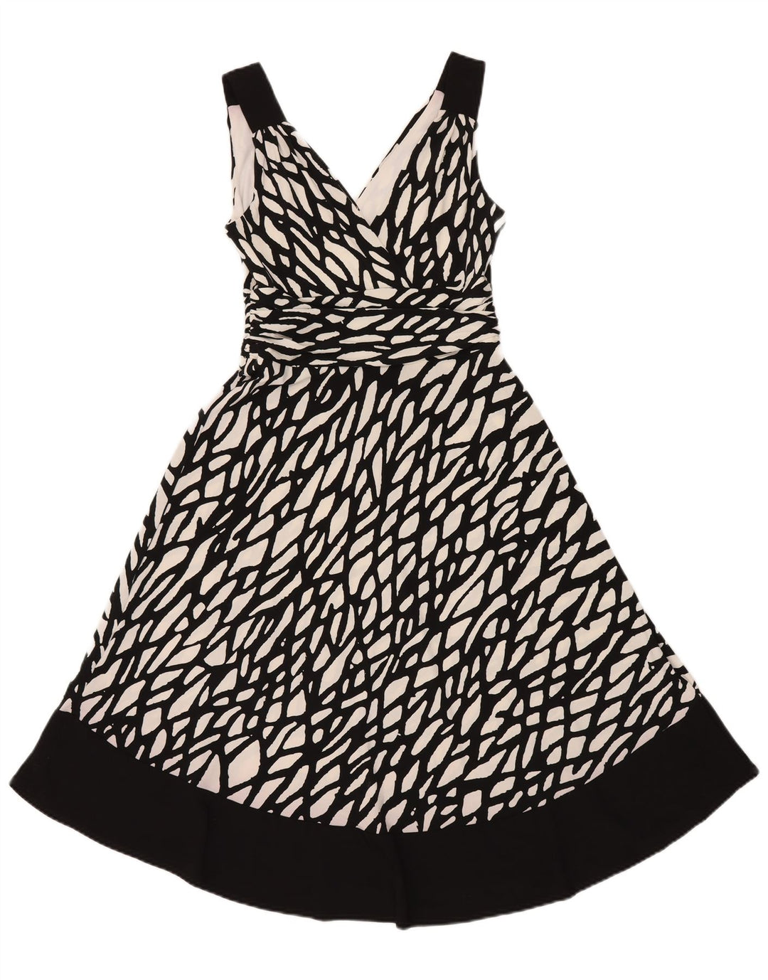 Principles Womens Abstract Pattern A-Line Dress UK 12 Medium Black