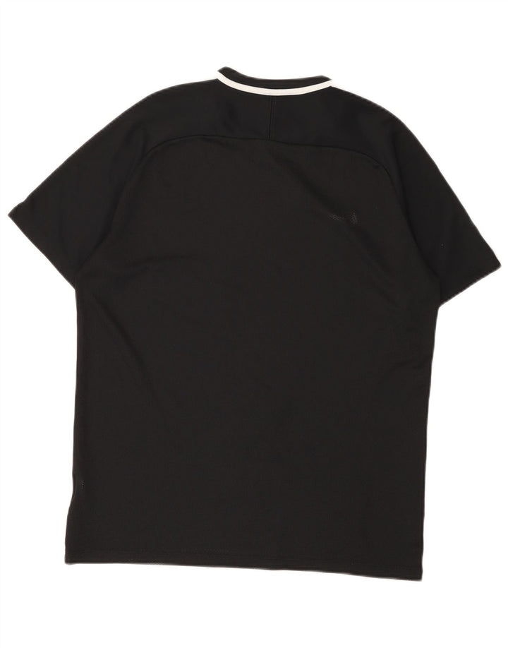 NIKE Womens Dri Fit T-Shirt Top UK 16 Large Black Colourblock Polyester