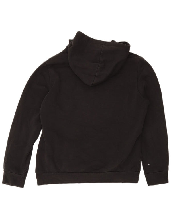 Adidas Womens Graphic Hoodie Jumper UK 16/18 Large Black Cotton