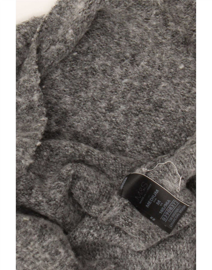 Marks & Spencer Womens Roll Neck Jumper Sweater UK 14 Medium Grey Flecked