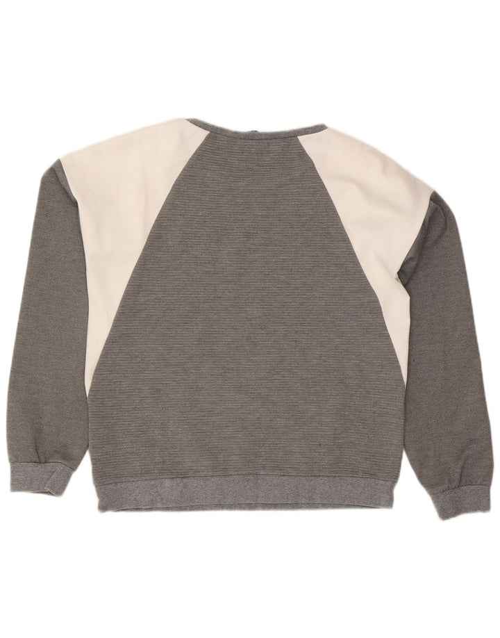 Liu Jo Womens Graphic Sweatshirt Jumper UK 14 Medium Grey Colourblock
