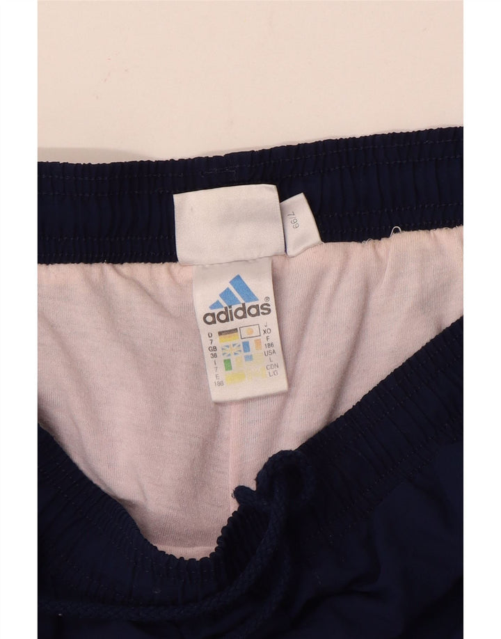 Adidas Mens Tracksuit Trousers Joggers Large Navy Blue Polyester
