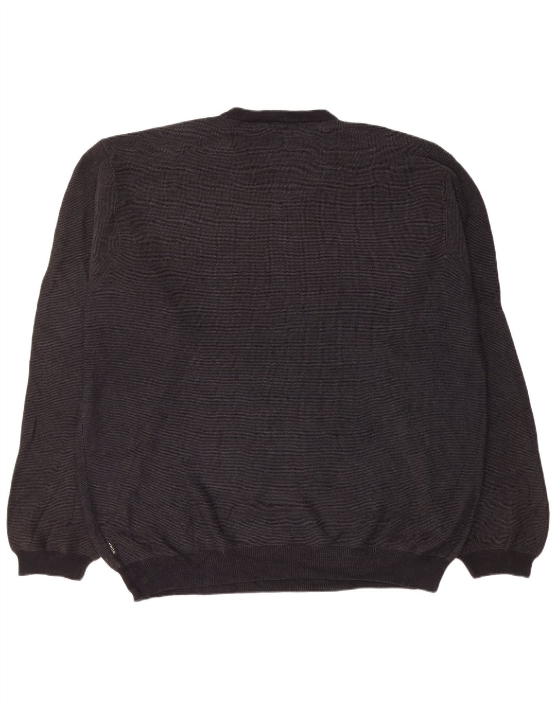 Izod Mens V-Neck Jumper Sweater 2XL Black Cotton