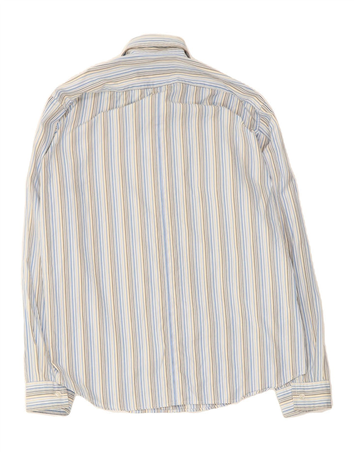 HUGO BOSS Mens Shirt Large Blue Striped Cotton Vintage Hugo Boss and Second-Hand Hugo Boss from Messina Hembry 