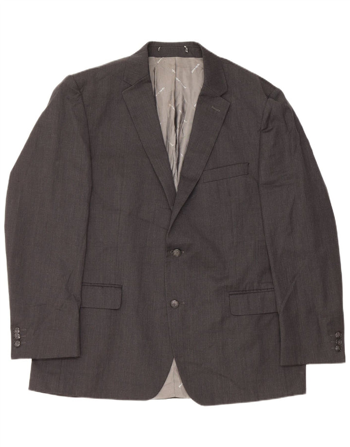 Pierre Cardin Mens 2 Button Blazer Jacket IT 54 2XL Grey Wool