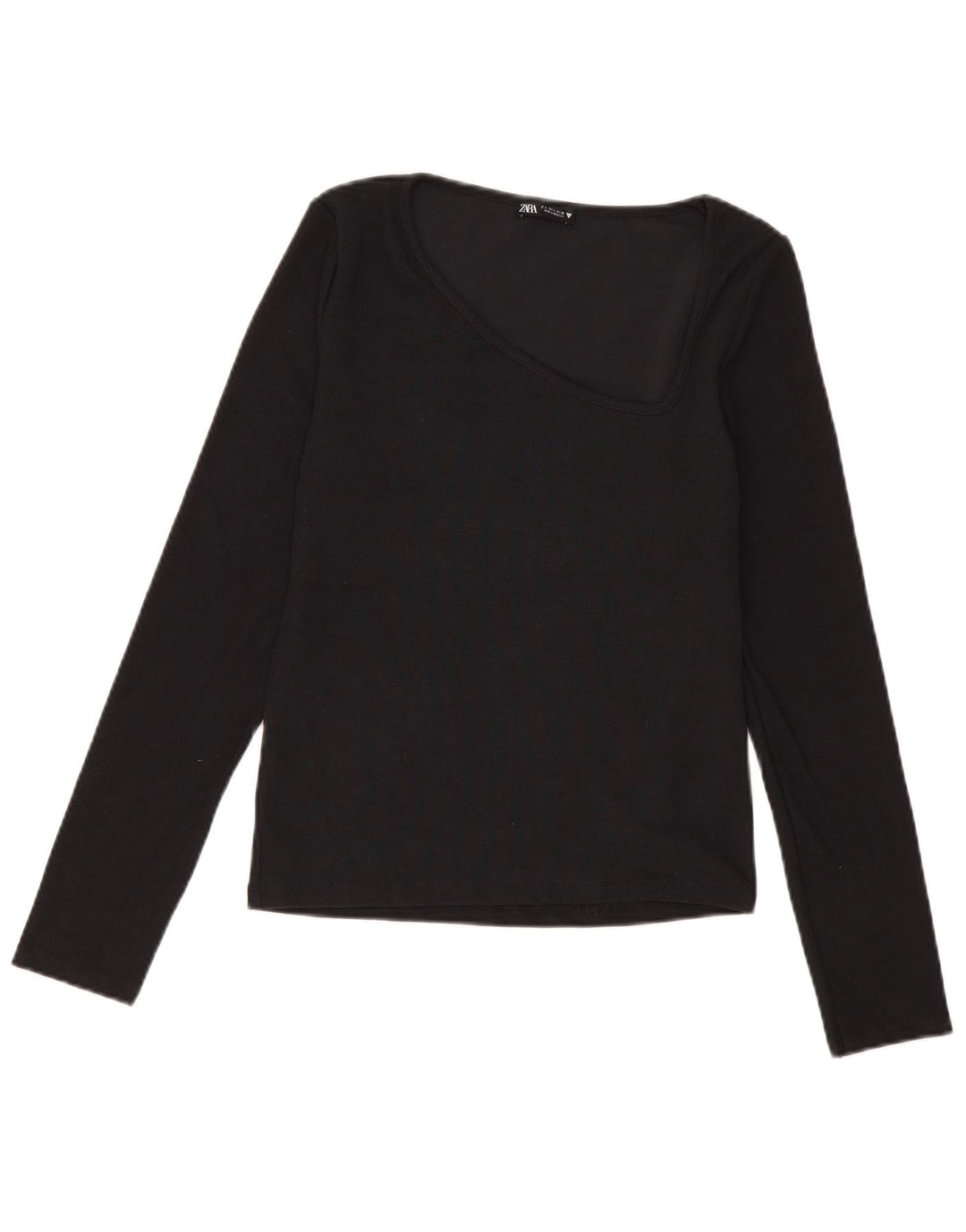 Zara Womens Top Long Sleeve UK 14 Large Black