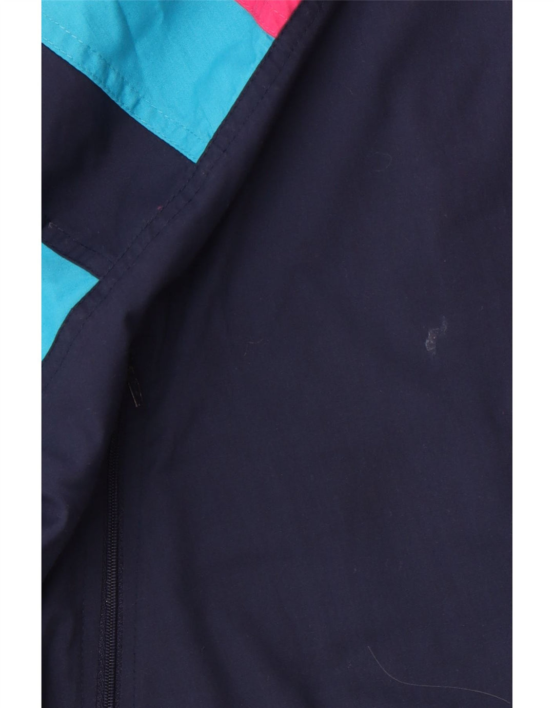 LEOPARD Mens Tracksuit Top Jacket XL Navy Blue Colourblock Polyester