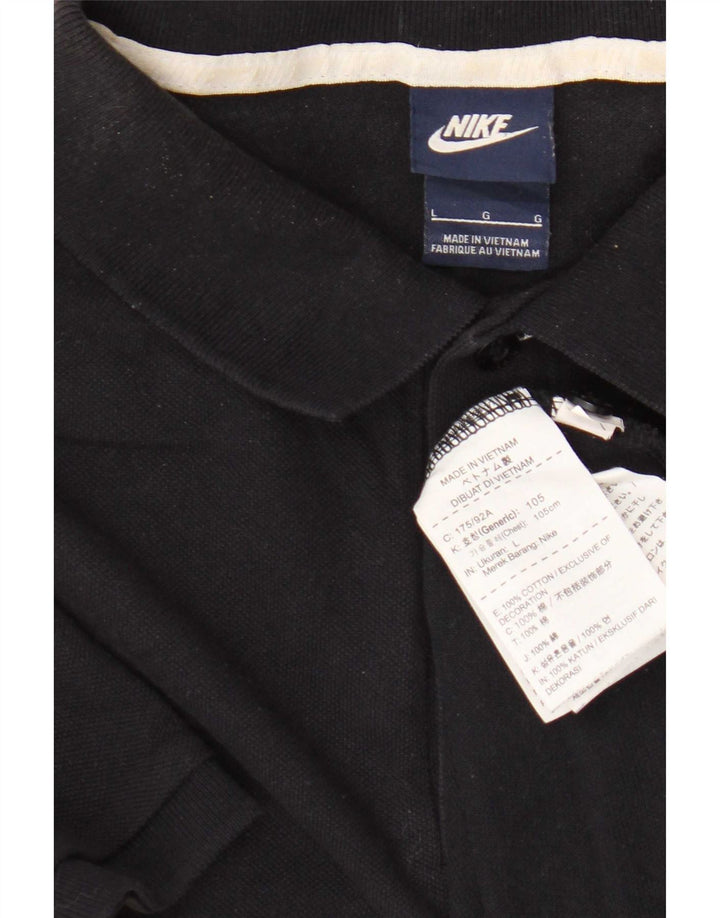 Nike Mens Polo Shirt Large Navy Blue Cotton