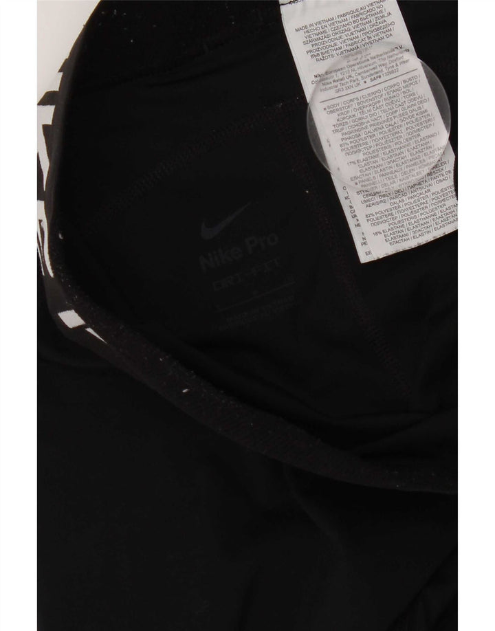 Nike Womens Graphic Leggings Small Black Polyester