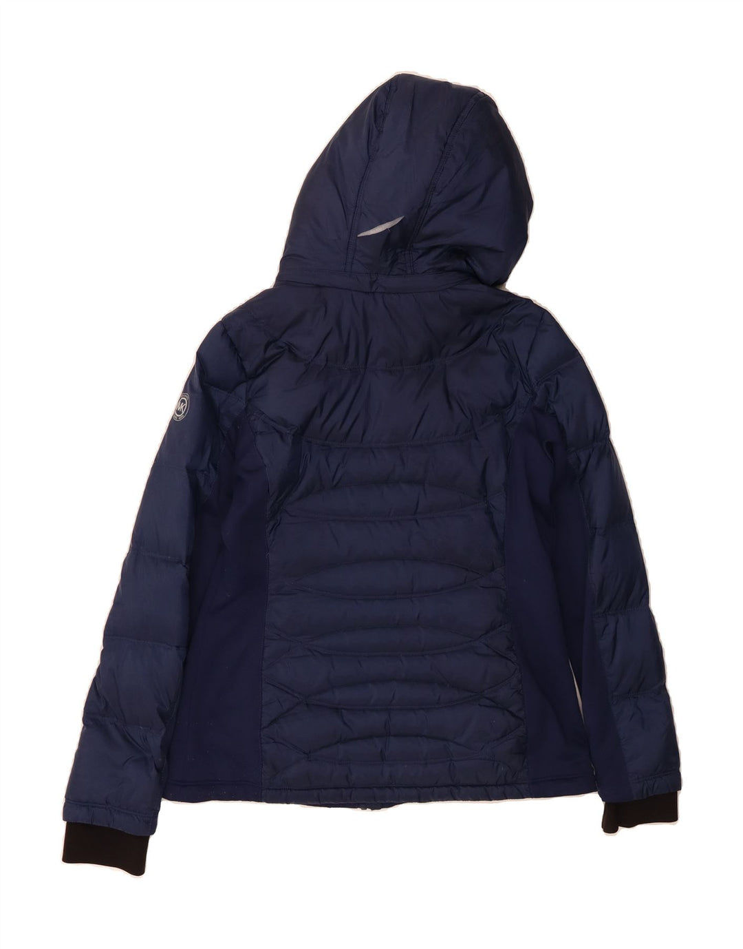 MICHAEL KORS Womens Hooded Padded Jacket UK 14 Medium Navy Blue Polyester Vintage Michael Kors and Second-Hand Michael Kors from Messina Hembry 