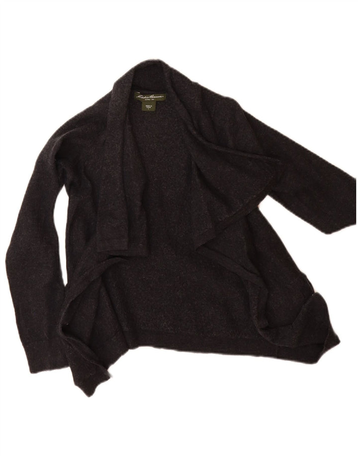 Eddie Bauer Girls Cardigan Sweater 11-12 Years Large Black Wool