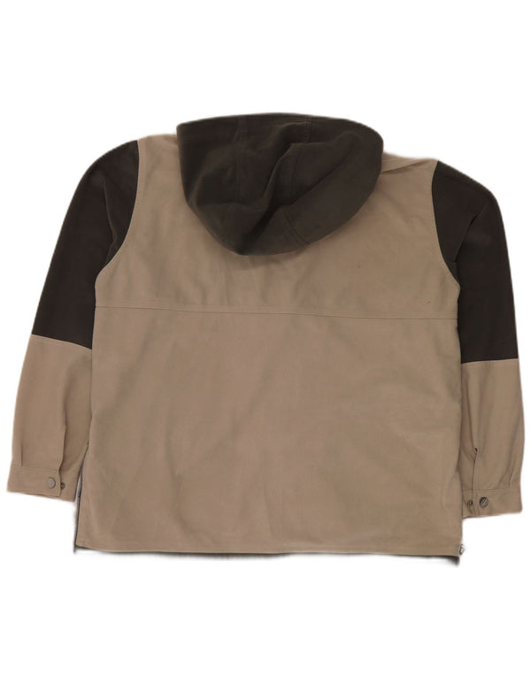 DIADORA Womens Oversized Tracksuit Top Jacket UK 14 Medium Beige