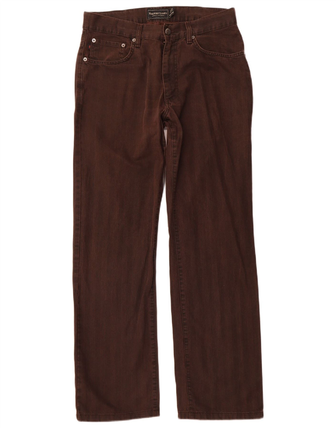 Marlboro Classics Mens Straight Casual Trousers W32 L31  Brown