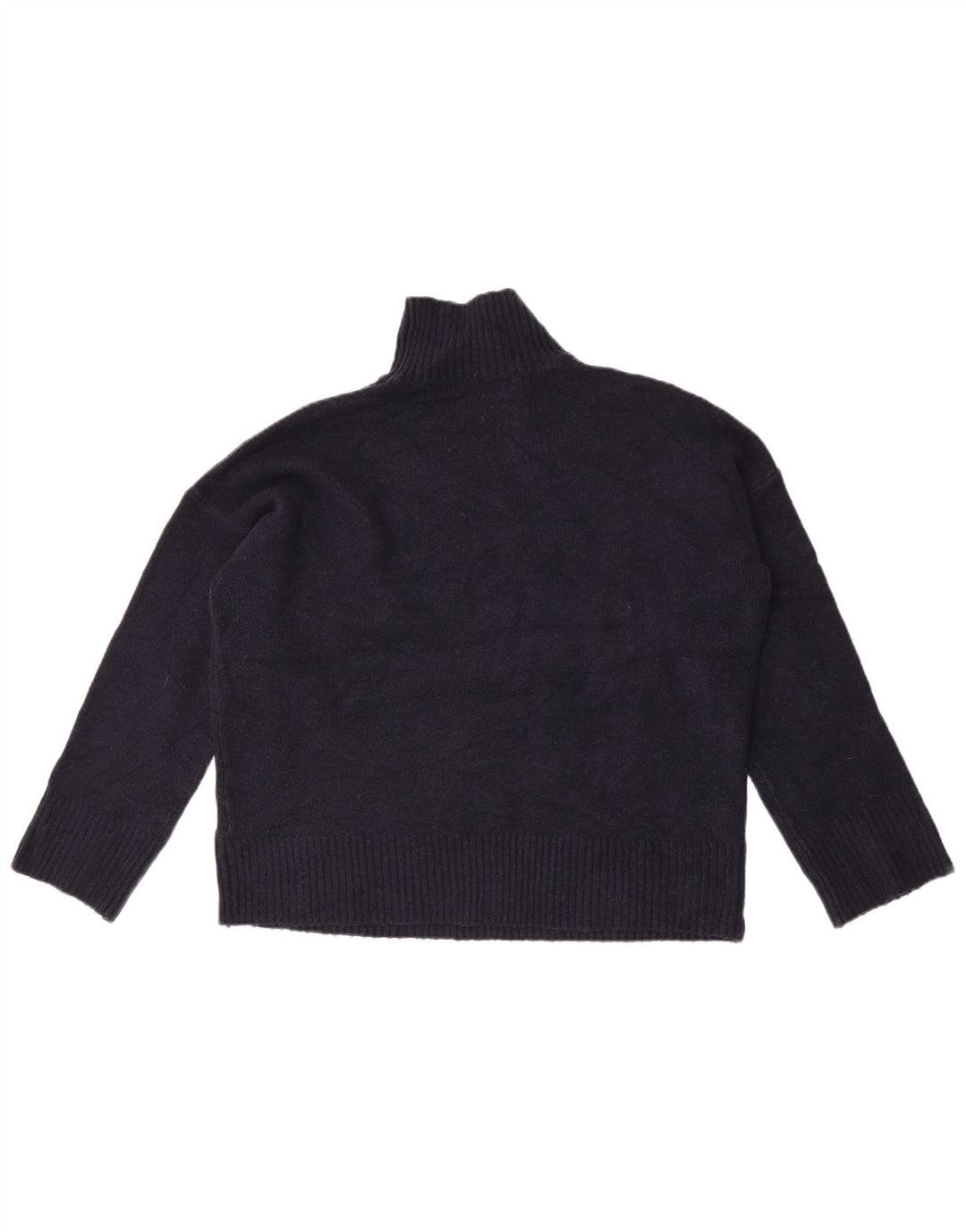 Marks & Spencer Womens Turtle Neck Jumper Sweater UK 14 Medium Navy Blue