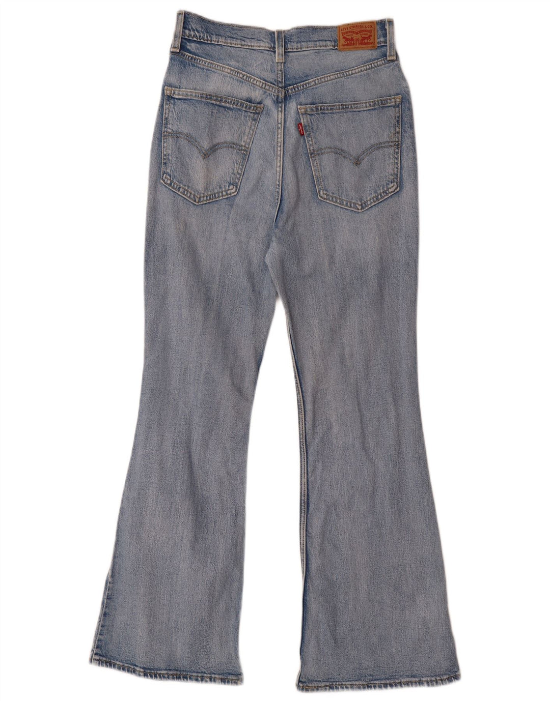 Levi's Womens Distressed Flared Jeans W28 L29 Blue Cotton