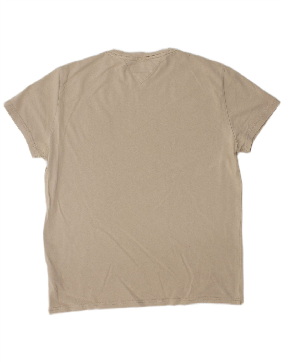 TOMMY HILFIGER Mens T-Shirt Top Medium Beige Cotton
