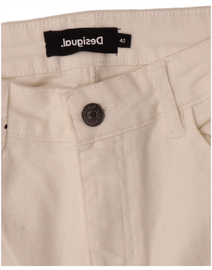 DESIGUAL Womens Flared Jeans EU 40 Medium W28 L34 White