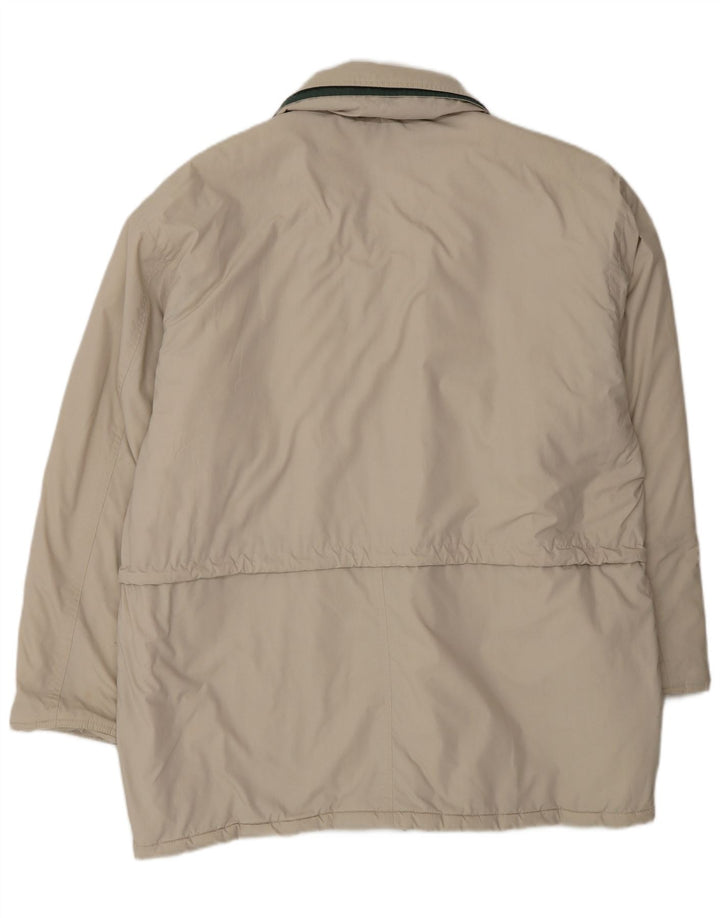 Vintage Mens Utility Jacket UK 40 Large Beige Polyester