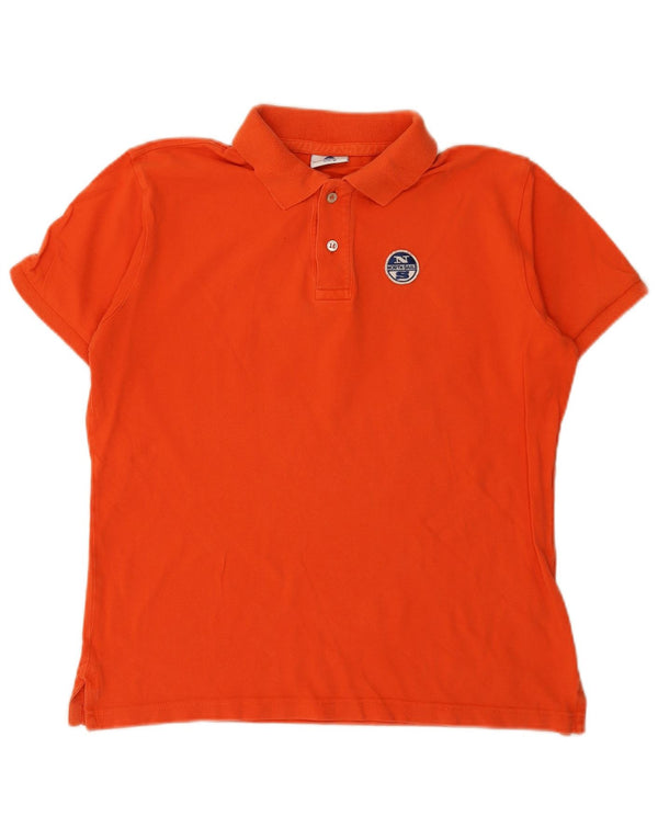 North Sails Mens Polo Shirt Medium Orange Cotton