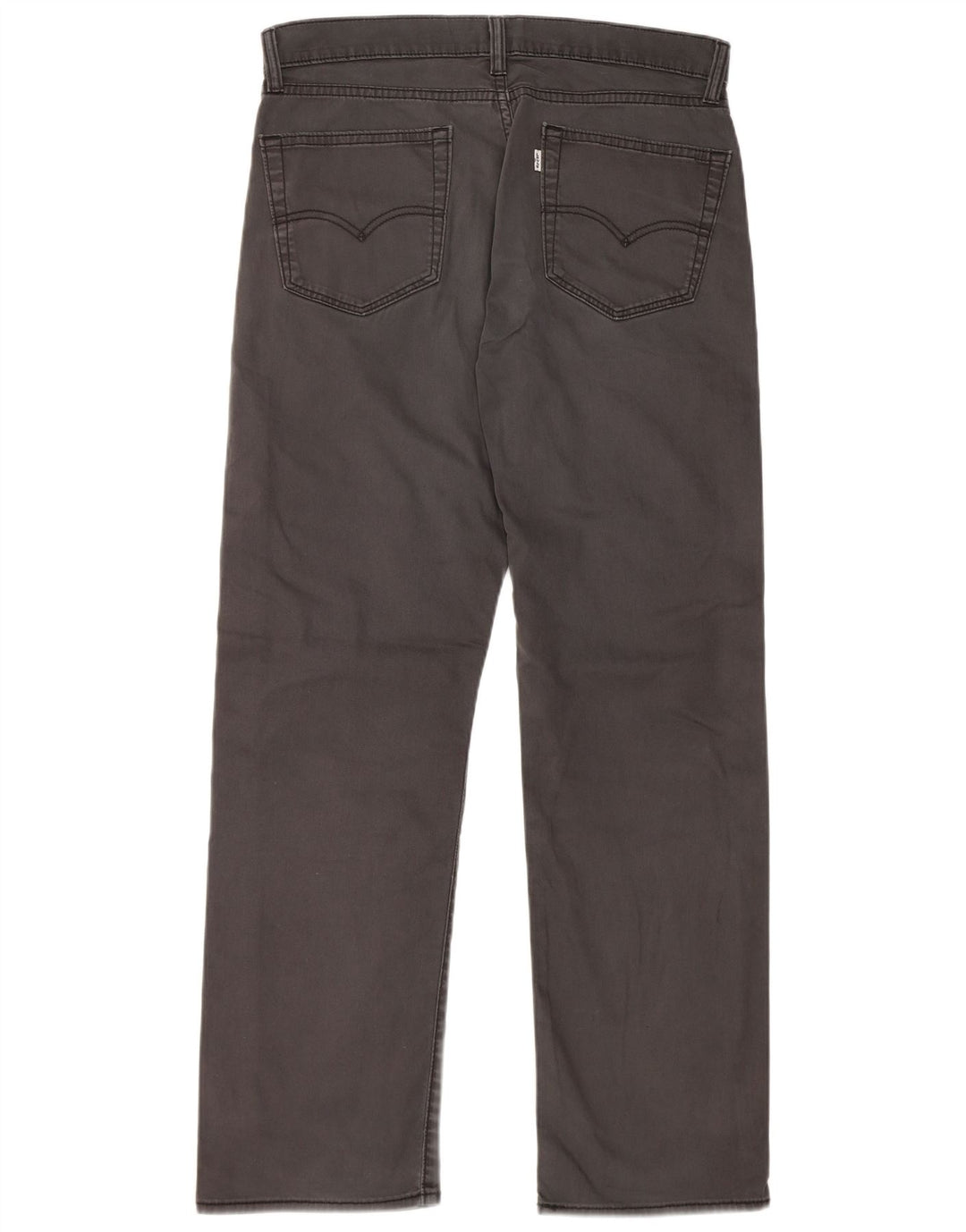 LEVI'S Mens Straight Casual Trousers W34 L32 Grey Cotton