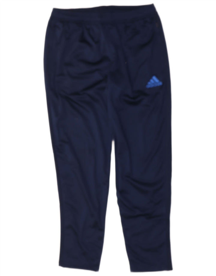 ADIDAS Mens Tracksuit Trousers Large Navy Blue Polyester