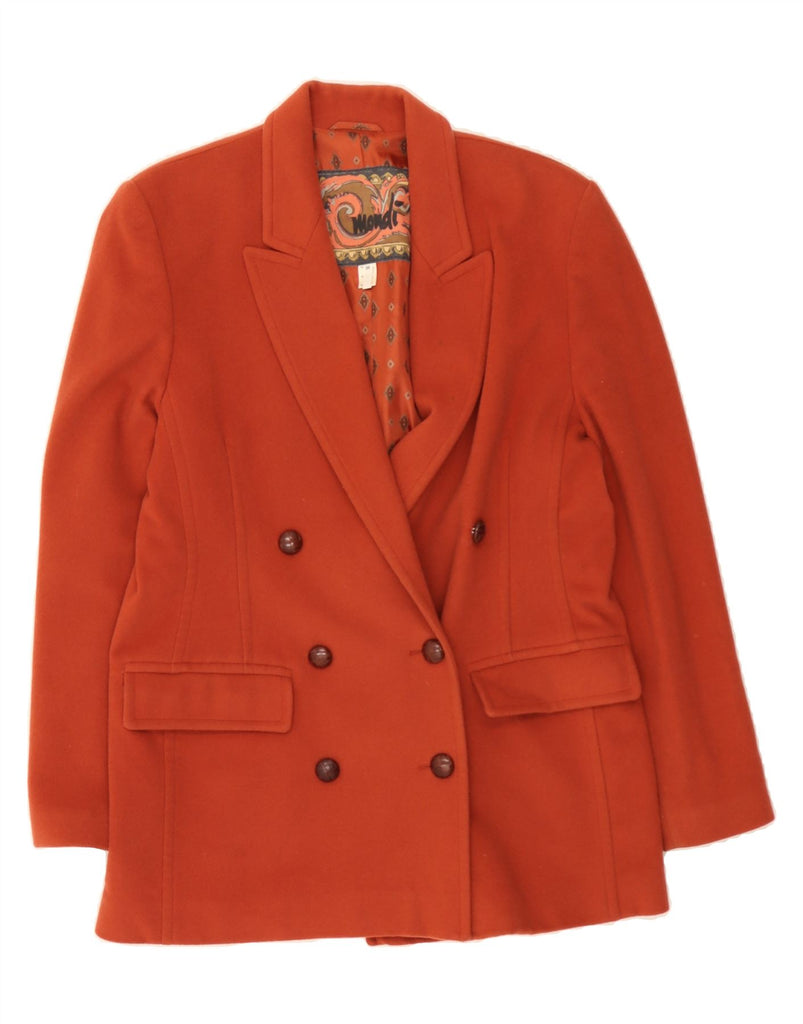MONDI Womens Double Breasted Blazer Jacket EU 38 Medium Orange New Wool Vintage Mondi and Second-Hand Mondi from Messina Hembry 