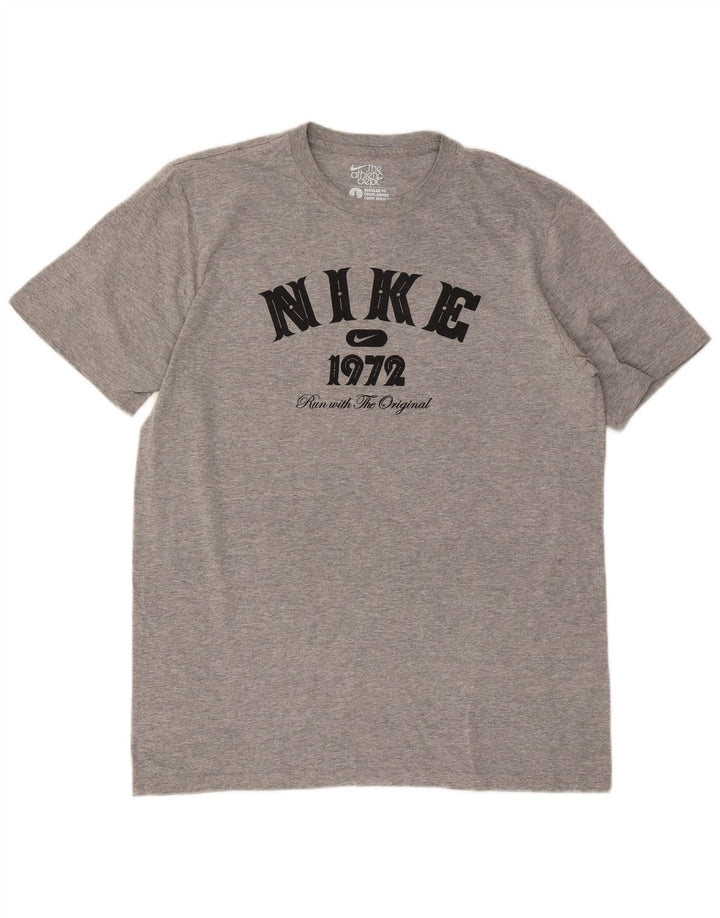 Nike Mens Regular Fit Graphic T-Shirt Top Large Grey Flecked