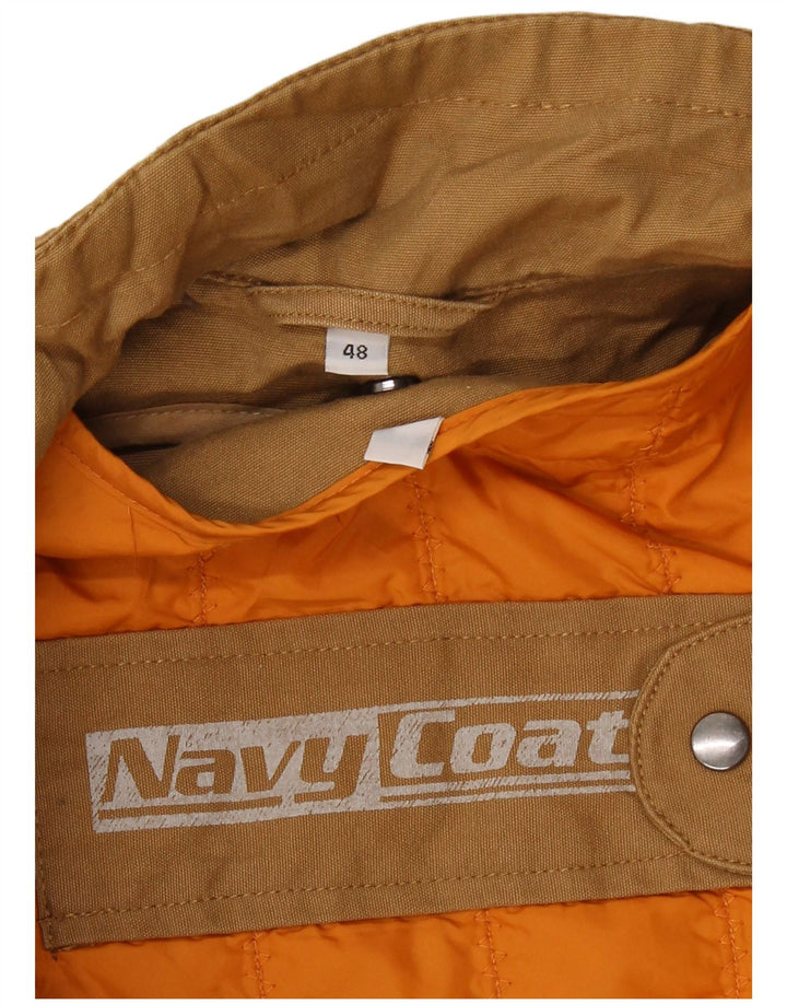 NAVY COAT Mens Utility Jacket IT 48 Medium Beige