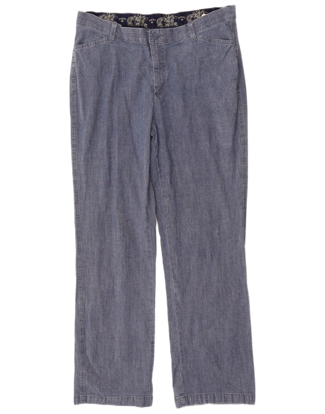 LEE Womens Riders High Waist Casual Trousers US 18 2XL W36 L31 Blue