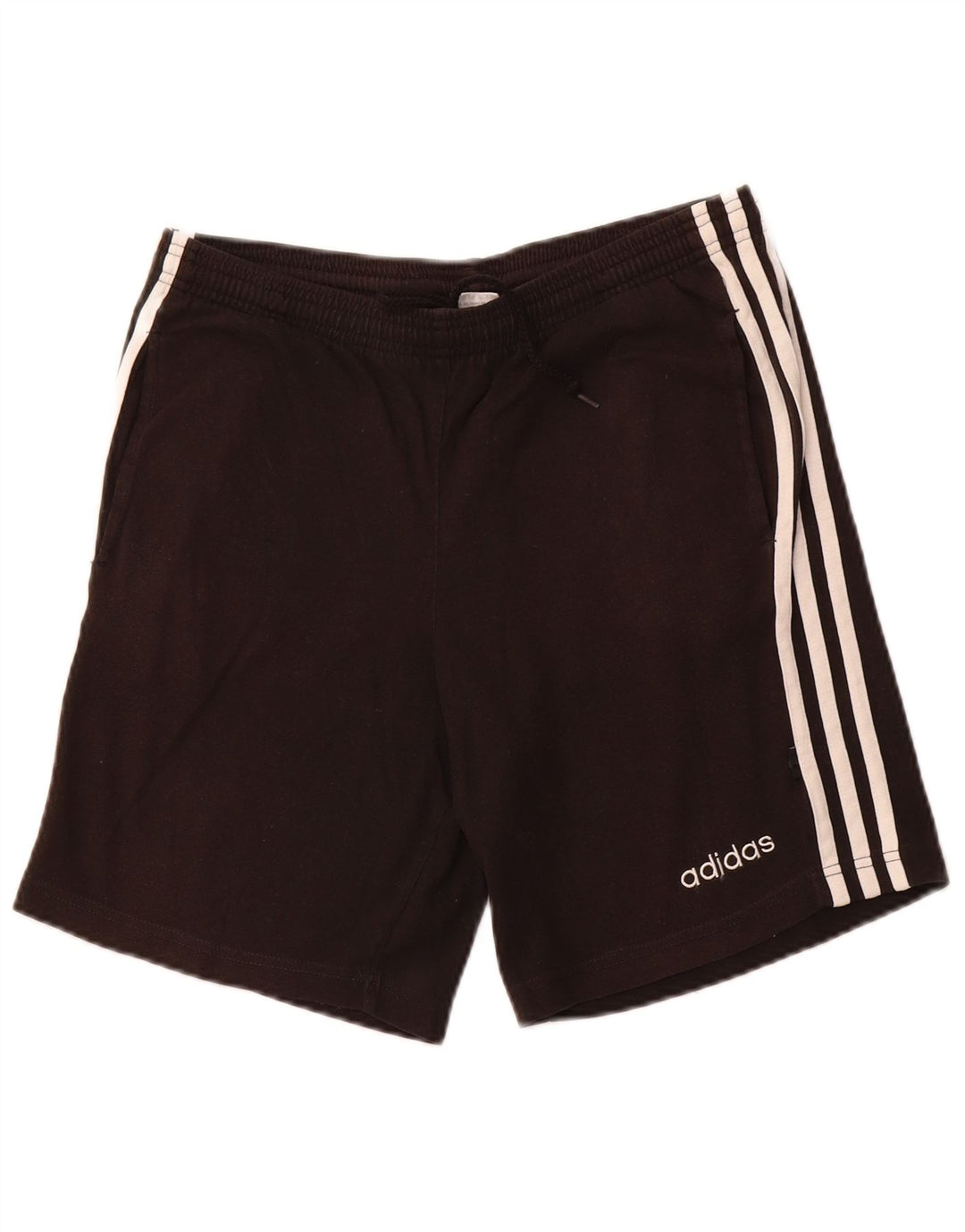 ADIDAS Boys Sport Shorts 15-16 Years Black Cotton