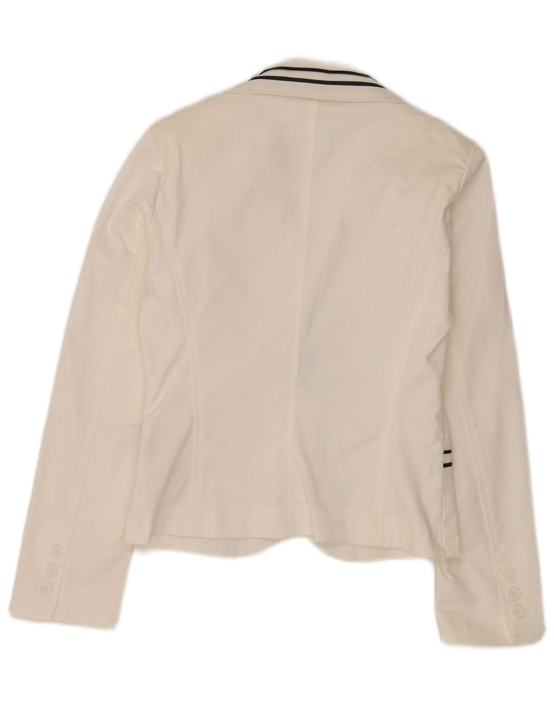 Vintage Womens 1 Button Blazer Jacket IT 44 Medium White Cotton