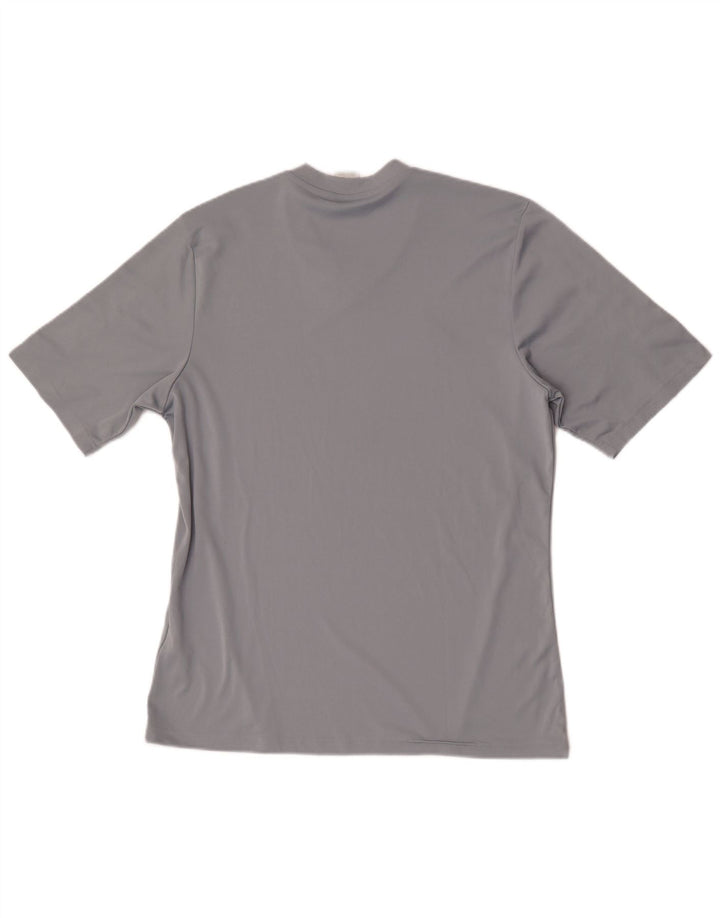 Adidas Mens T-Shirt Top Large Grey Polyester