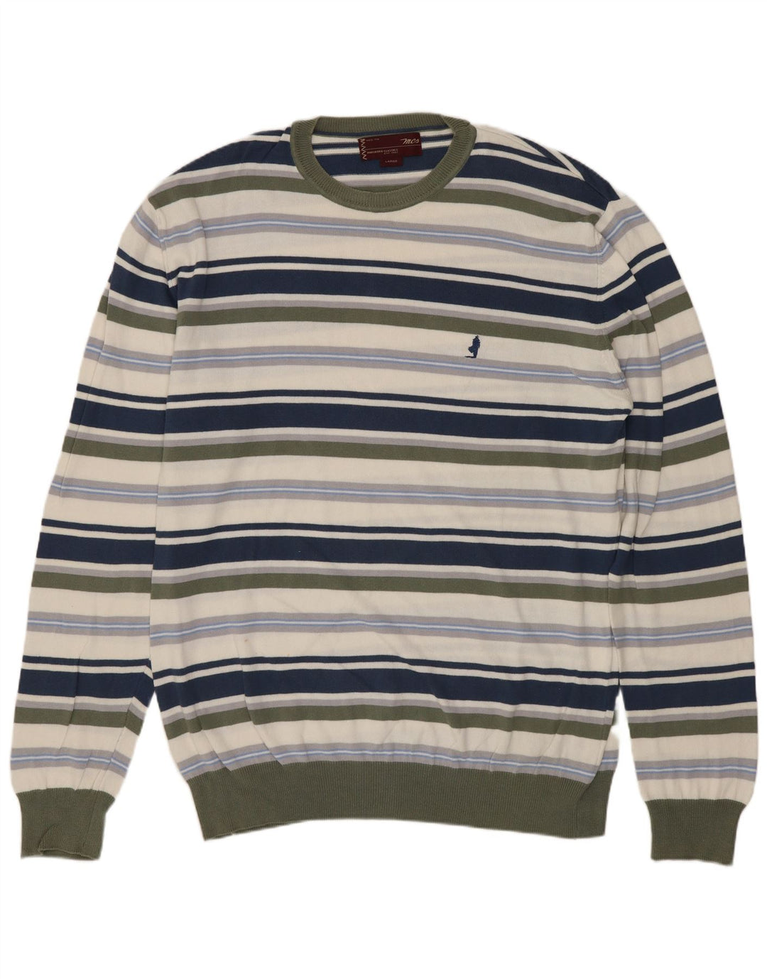 MARLBORO CLASSICS Mens Crew Neck Jumper Sweater Large Multicoloured